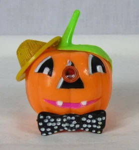 Vtg 60s 70s Fun World Hard Plastic Pumpkin Jack O Lantern Viewer 3" H - Picture 1 of 9