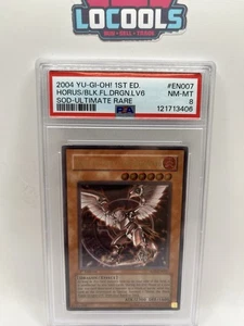 Yu-Gi-Oh 2004! PSA 8 Horus il Drago Fiamma Nera Lv6 SOD-EN007 1° Edizione Ultimate - Foto 1 di 2