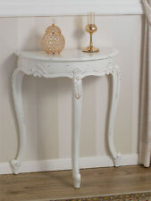 Console Table Arlette Half Moon Shabby Chic Style Antique White