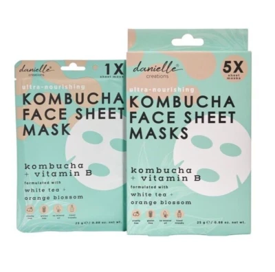 Danielle Creations Kombucha & Vitamin B Ultra Nourishing Face Sheet Masks (5) - Image 1 of 4