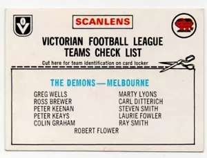 1976 Scanlens Checklist - MELBOURNE - Bild 1 von 2