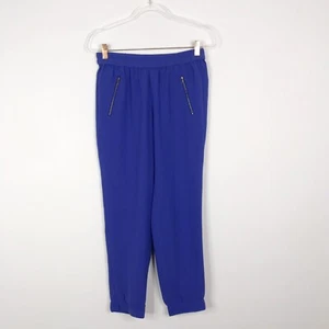 Pantalones de chándal J Crew para mujer talla 0 azul cobalto Turner bolsillos ajustados con cremallera al tobillo - Imagen 1 de 11