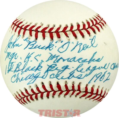 Buck O'Neil Signed Jackie Robinson NL Baseball 1st Black Big League Coach PSA - Image 1 of 2