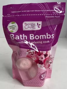 NUOVE bombe da bagno per cura personale 3 bombe rosa bacche con idratazione della pelle - Foto 1 di 8