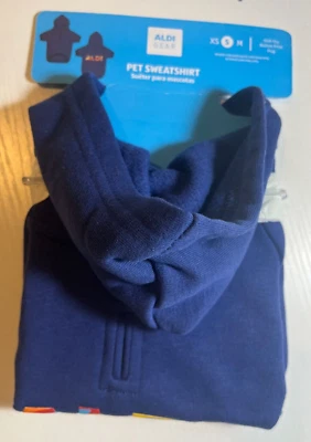 ALDI GEAR Sudadera Mascota para Perros Colección Marzo 2024, Azul Marino Multicolor Talla S Foto 1 de 4
