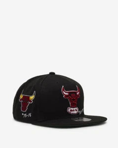 Chicago Bulls Mitchell & Ness Hardwood Classics Timeline Fitted Hat - Black - Picture 1 of 5