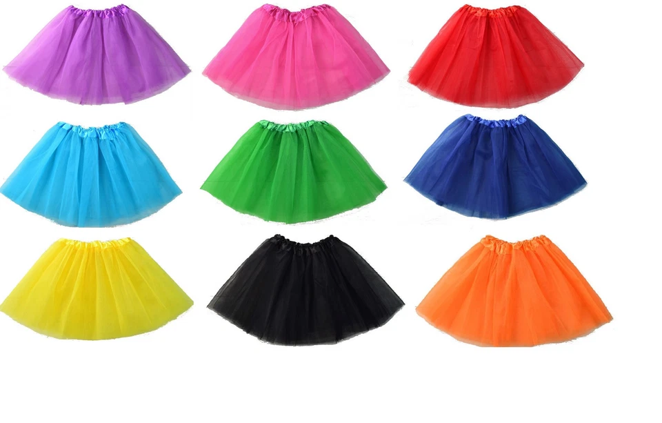 Tütü Tutu Ballettrock Tüllrock 3-5 Lagen Karneval Petticoat Rock Fasching Lang - Bild 1 von 1