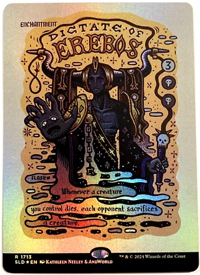 MTG Dictate of Erebos RAINBOW FOIL Secret Lair Drop 1713 NM - Image 1 of 4