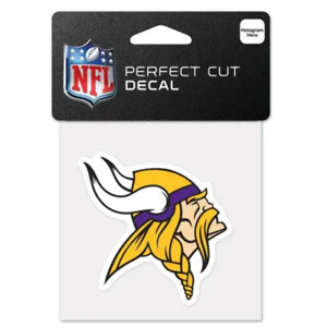 Minnesota Vikings NFL Primary Logo Perfect Cut Sticker Decal 4" x 4" (Colored)