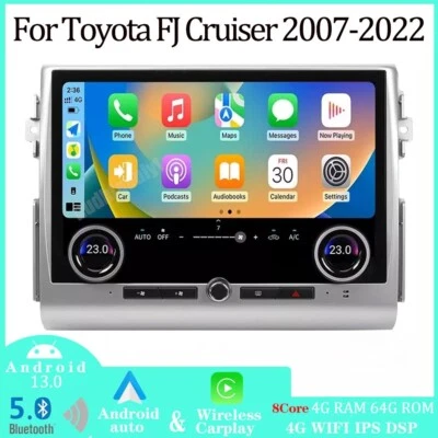 Radio Coche Android 13 Para Toyota FJ Cruiser 2007-2022 GPS Navegación Multimedia Carplay Foto 1 de 4
