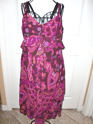 Novo com etiquetas Vestido Feminino "BANDOLINO" Tatiana Floral Forrado Alças de Espaguete Tamanho 4 Fofo! - Imagem 1 de 4