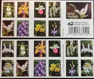 400 Forever Stamps - Wild Orchids (10) & Sharks  (10) Books of 20 Stamps Each - Image 1 of 3