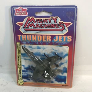 1991 MIGHTY MACHINES THUNDER JETS IMPERIAL USAF DIE-CAST METAL PLANE 5" X 7" D - Picture 1 of 2