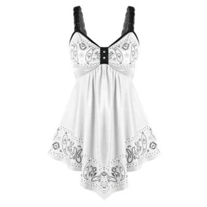 Mujeres Cuello en V Boho Verano Playa Mini Vestido Informal Vacaciones Tirantes Vestidos para el Sol - Imagen 1 de 6