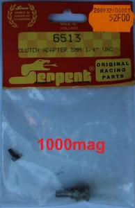 SERPENT  CLUTCH ADAPTER 5mm 1/4" UNC 6513  1/8   RACING CAR MODEL VINTAGE - Photo 1 sur 1
