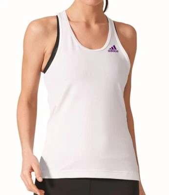 Adidas Top Sportivo Donna Canottiera T-Shirt Tennis Canotta Bianca - Immagine 1 di 2