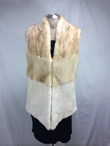 FREE-SHIPPING-LUXURY-WARM-TOP-DESIGN-REAL-U-S-WHITE-BEAVER-FUR-LADY-FASHION-VEST - Picture 1 of 9