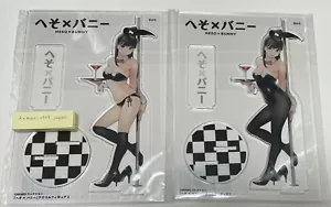 rare heso bunny acrylic stand type ab set 125mm x 180mm yom art ver miru tights - Picture 1 of 1