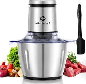 Food Chopper, 8 Cup Food Processor Mini Electric, 2L 600W Meat Grinder with 4 Bi - Picture 1 of 12