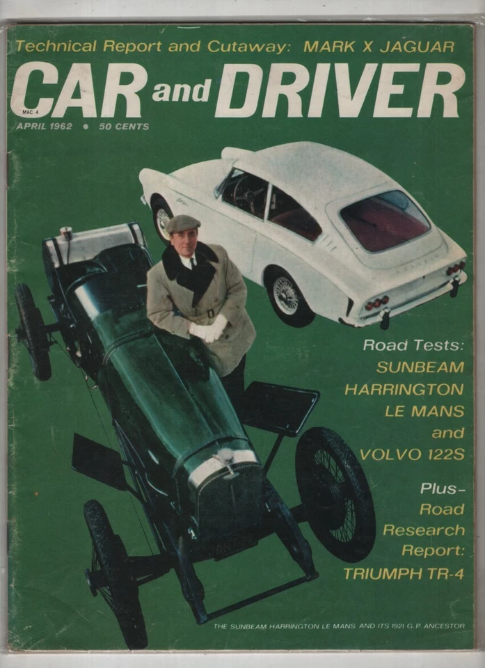 Car And Driver Mag Sunbeam Harrington Le Mans April 1962 062821nonr - Image 1 of 1