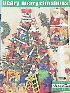 Leisure Arts 1900 BEARY MERRY Christmas CRAFTS 14pg booklet 2000 PAINT SEW QUILT - Picture 1 of 5