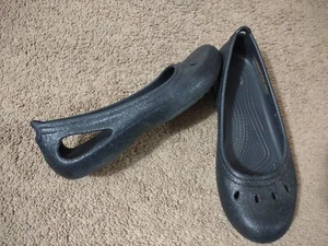 Crocs black slip on mary jane rubber shoes women's 6 - Picture 1 of 8