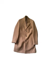 RW&CO Camel Wool Heavy Topcoat Overcoat - Picture 1 of 7