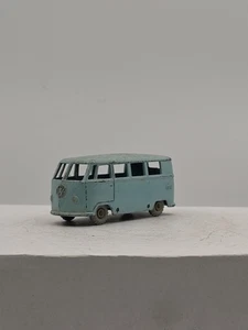 Volkswagen VW Micro Bus Van No. 12 Toy Diecast Metal Light Blue  England GREY WH - Picture 1 of 8