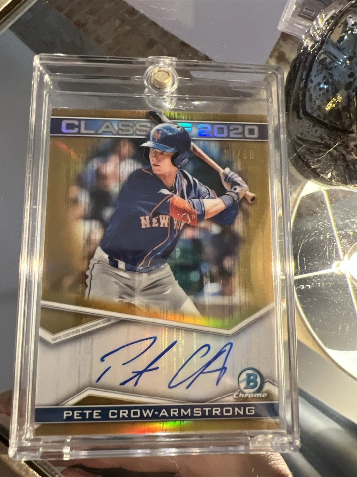 Pete Crow Armstrong 2020 Bowman Chrome Class Of 2020 Auto Gold /50 - Image 1 of 2
