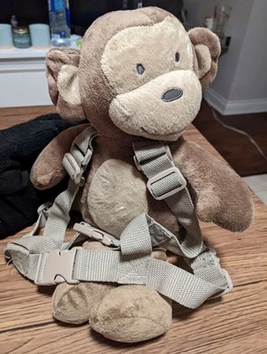 Arnés de seguridad para niños Travel Bug marrón mono felpa niño pequeño bolsillo 2 en 1 Foto 1 de 4