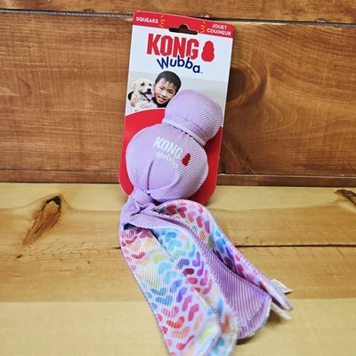 KONG Wubba Ballistic Purple Heart Squeaky Dog Toy Large Perfect Tug And Toss Toy - Image 1 of 4