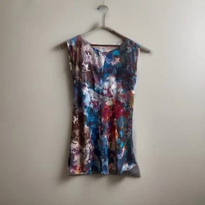 Suzi Chin for Maggy Boutique Floral Women’s Flowy Watercolor Dress Size 2 - Image 1 of 4