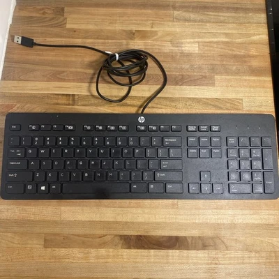 HP KBAR211 USB Keyboard Full QWERTY Layout Model 803823-001 Tested Working - Image 1 of 4