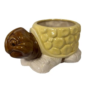 Planter Turtle Wearing Sneaker 11" lang gelb braun Top Zustand - Bild 1 von 21