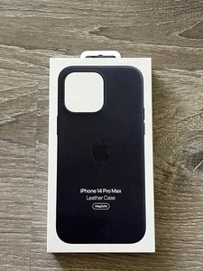 Coque en cuir originale Apple avec MagSafe pour iPhone 14 Pro Max - Encre - Photo 1 sur 2