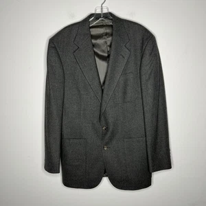 Chaps by Ralph Lauren Sport Coat Mens 40R Gray 100% Worsted Wool Blazer Vtg USA - Picture 1 of 16