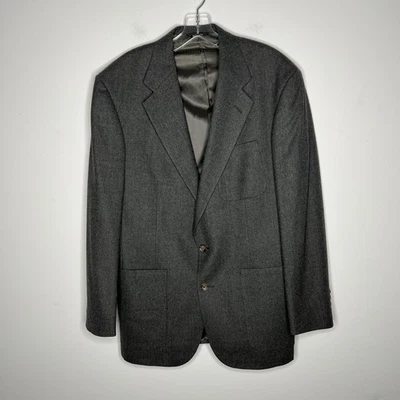 Chaps by Ralph Lauren Sport Coat Mens 40R Gray 100% Worsted Wool Blazer Vtg USA - Image 1 of 4
