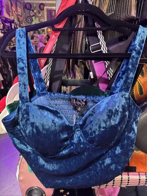 Meraki Blue Velvet Top  - Image 1 of 3