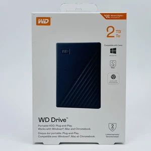 Western Digital 2TB Plug-and-Play External Hard Drive Windows Mac Chromebook - Picture 1 of 11