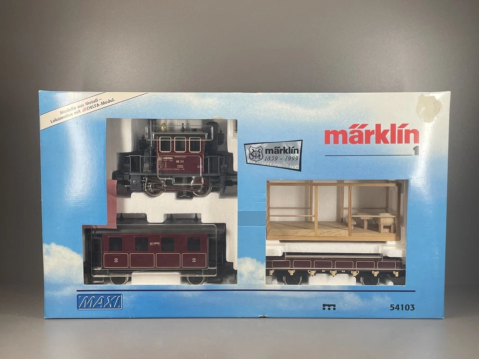 Spur 1 MÄRKLIN MAXI DELTA Jubiläumszug mit Glaskasten  54103  OVP  / 5 H 657 - Bild 1 von 4