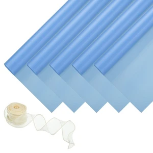 20 Blatt Blumen Geschenkpapier 22x22 Zoll Blumenpaket blau - Bild 1 von 8