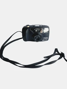 Pentax IQZoom EZY 35mm Film Point & Shoot Camera 38-70mm AF Zoom Flash Black - Picture 1 of 5