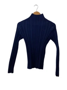 Pleats Please Issey Miyake Knit Sweater Navy Thin Polyester - Picture 1 of 5