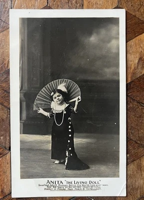 Circus Freak Side Show Anita The Living Doll Real Photograph Postcard RPPC - Image 1 of 4