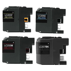 New 2 x 4 Color Ink for Brother LC205XXL LC207XXL Ink for Brother DCP-J4120DW - Picture 1 of 1