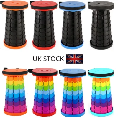 Folding Stool Portable Telescopic Chair Travel Fishing Camping Collapsible - Image 1 of 3