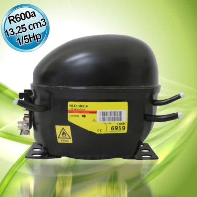 OMNIA COMPONENTS R600a Gas Kompressor LBP 1/5 PS 13,25 cm3 Secop NLE13KK.4