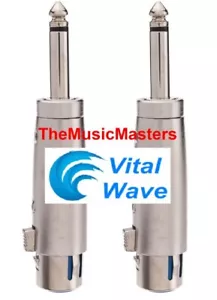 (2) XLR(F) to 1/4 in Mono Male Microphone Mic Cable Audio Adapter Wire Converter - Picture 1 of 10