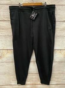 True Religion Jogger Pants Mens Size 3XL Black HS Fleece Jogger Pants New $119 - Picture 1 of 5