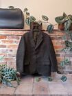 Vintage Harris Tweed Jacket Blazer Men Brown Dunn & Co Pure New Wool Size L